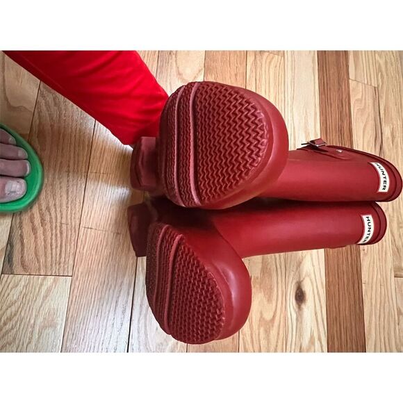 Hunter Original Kids Red Rain Boots Size 3B/4G Boys Knee High - Picture 16 of 16